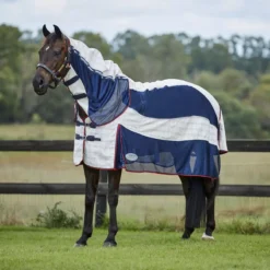 Weatherbeeta Breeze With Surcingle IV Combo Neck -Exquisite Equestrian Equipment Store 101838000 whitenavyred wb breeze iv cmb image hero null 1 8 jpg