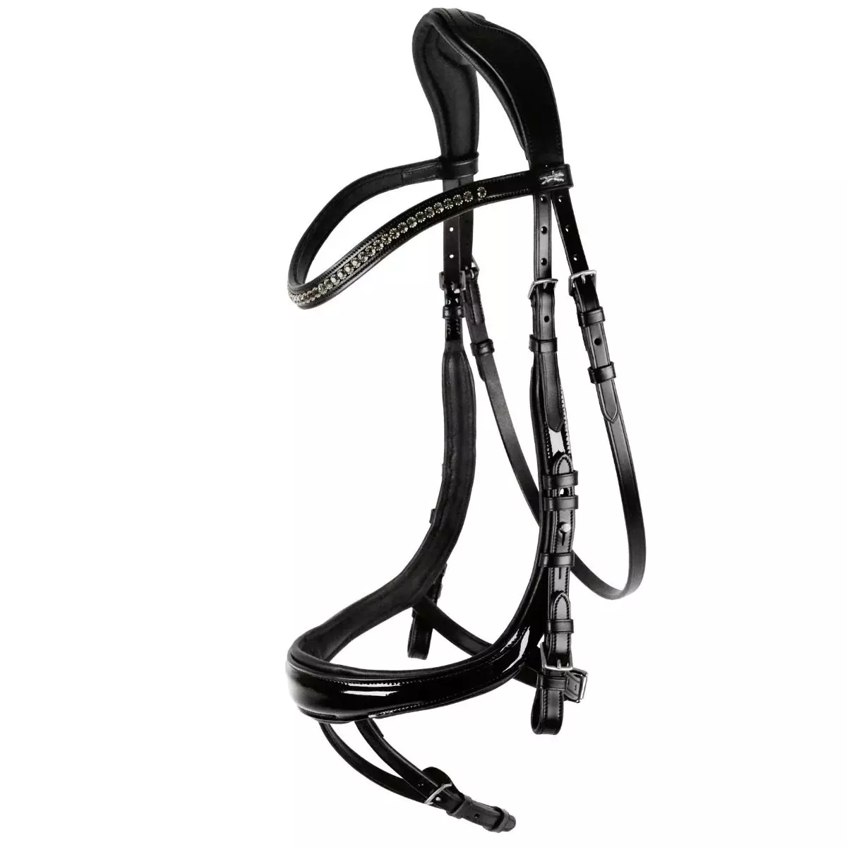 Schockemohle Equitus Beta Anatomic Flash Bridle With Crystal Browband 10 Schockemohle Equitus Beta Anatomic Flash Bridle With Crystal Browband - Image 8
