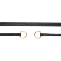 Schockemohle Rubber Reins -Exquisite Equestrian Equipment Store 1103 00005 gummizuegel ring black gold 1 jpg