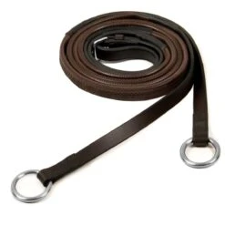 Schockemohle Rubber Reins -Exquisite Equestrian Equipment Store 1103 00005 rubberreins darkbrownsilver 1