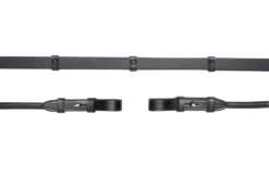 Schockemohle Round Stitched Leather Reins With Hooks 8 Schockemohle Round Stitched Leather Reins With Hooks -Exquisite Equestrian Equipment Store 1103 00024 black silber 1 jpg