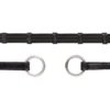 Schockemohle Rubber Curved Grip Reins With Ring -Exquisite Equestrian Equipment Store 1103 00028 black silver 1 jpg