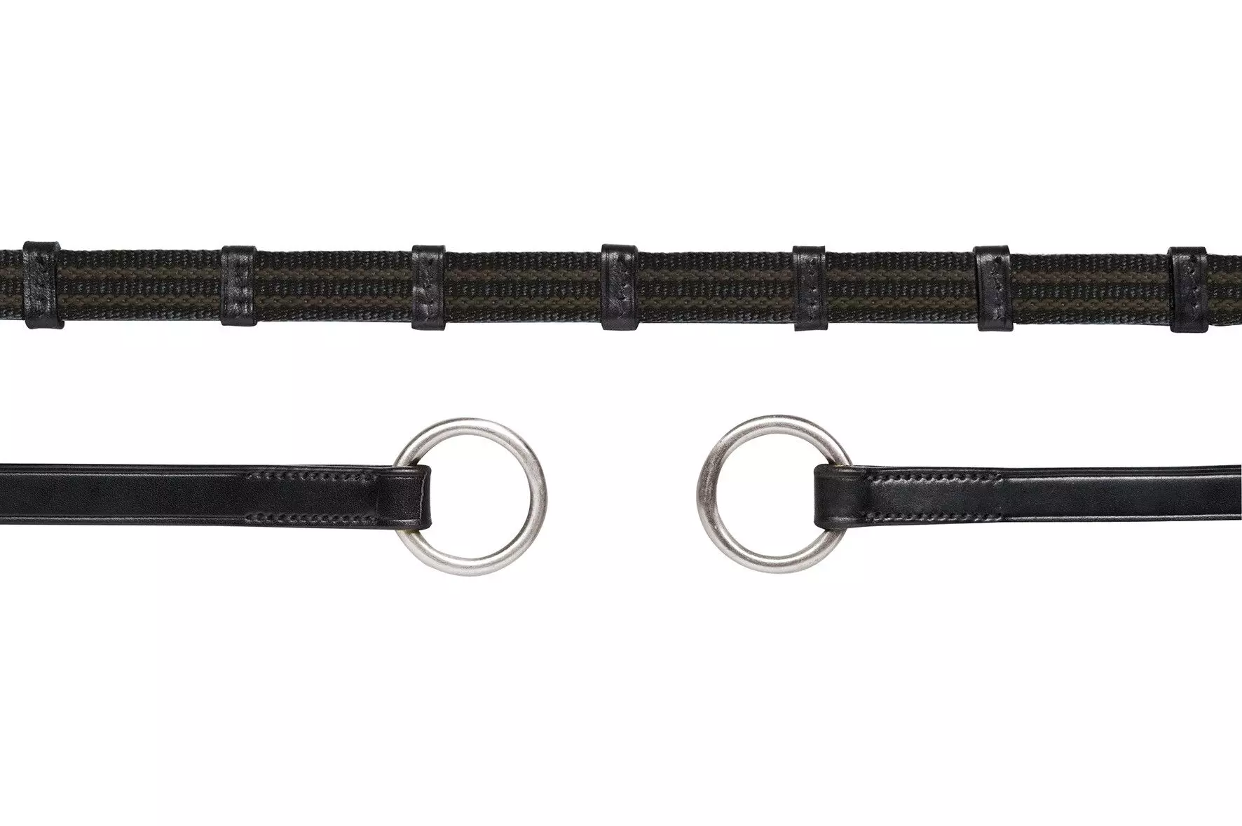 Schockemohle Rubber Curved Grip Reins With Ring 3 Schockemohle Rubber Curved Grip Reins With Ring