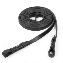Schockemohle Reins With Hook -Exquisite Equestrian Equipment Store 1103 00009 doublebridlereins blacksilver 1 1 jpg