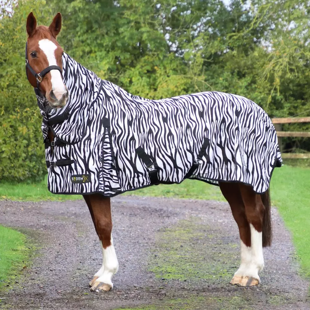 HY StormX Original Zebra Print Fly Rug 3 HY StormX Original Zebra Print Fly Rug