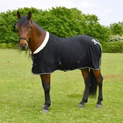 Rhinegold Show Fleece With Fur Collar -Exquisite Equestrian Equipment Store 625 black2 web 2 jpg