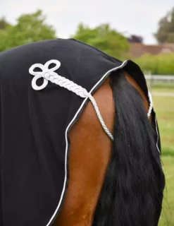 Rhinegold Show Fleece With Fur Collar -Exquisite Equestrian Equipment Store 625 blackclose web 1 jpg
