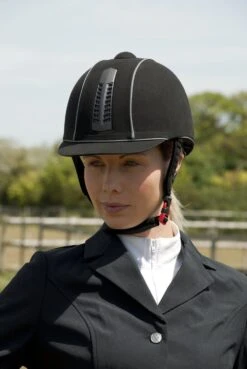 Rhinegold Reflective Pro Riding Hat 38 Rhinegold Reflective Pro Riding Hat -Exquisite Equestrian Equipment Store 762 black2 1
