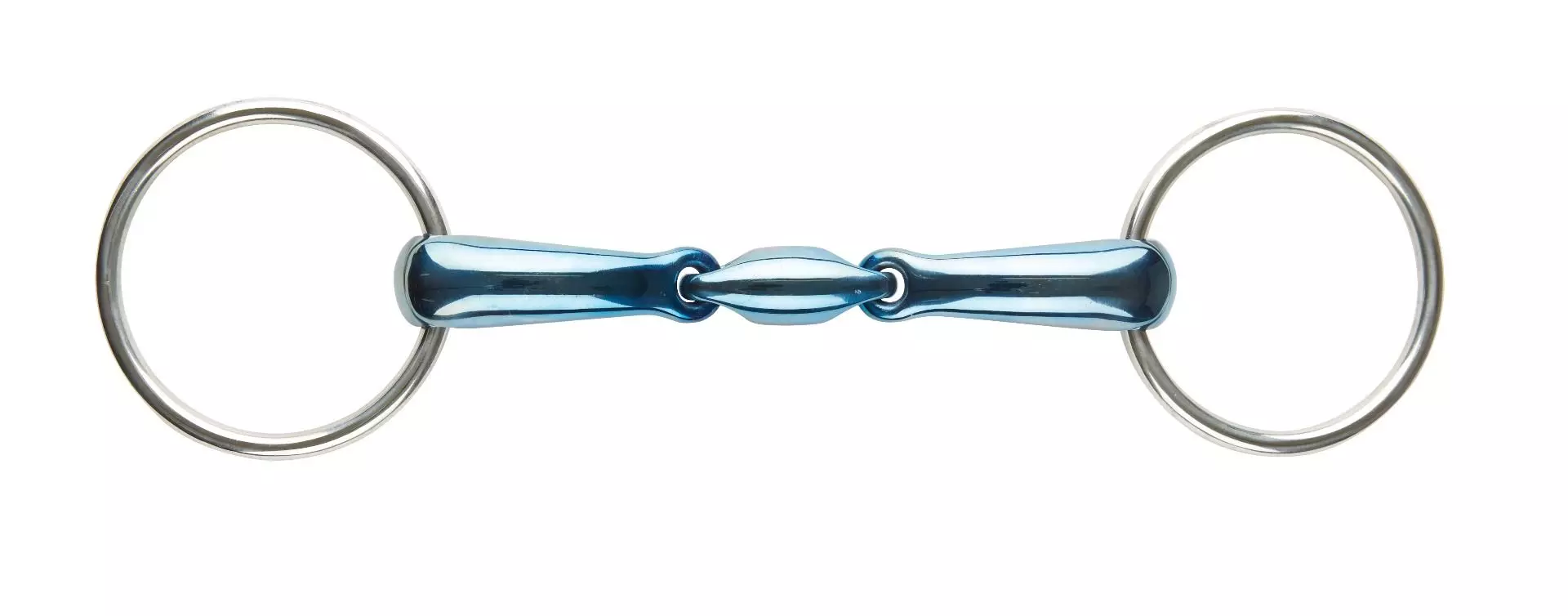 JP Korsteel Blue Steel Oval Link Loose Ring Snaffle Bit 3 JP Korsteel Blue Steel Oval Link Loose Ring Snaffle Bit