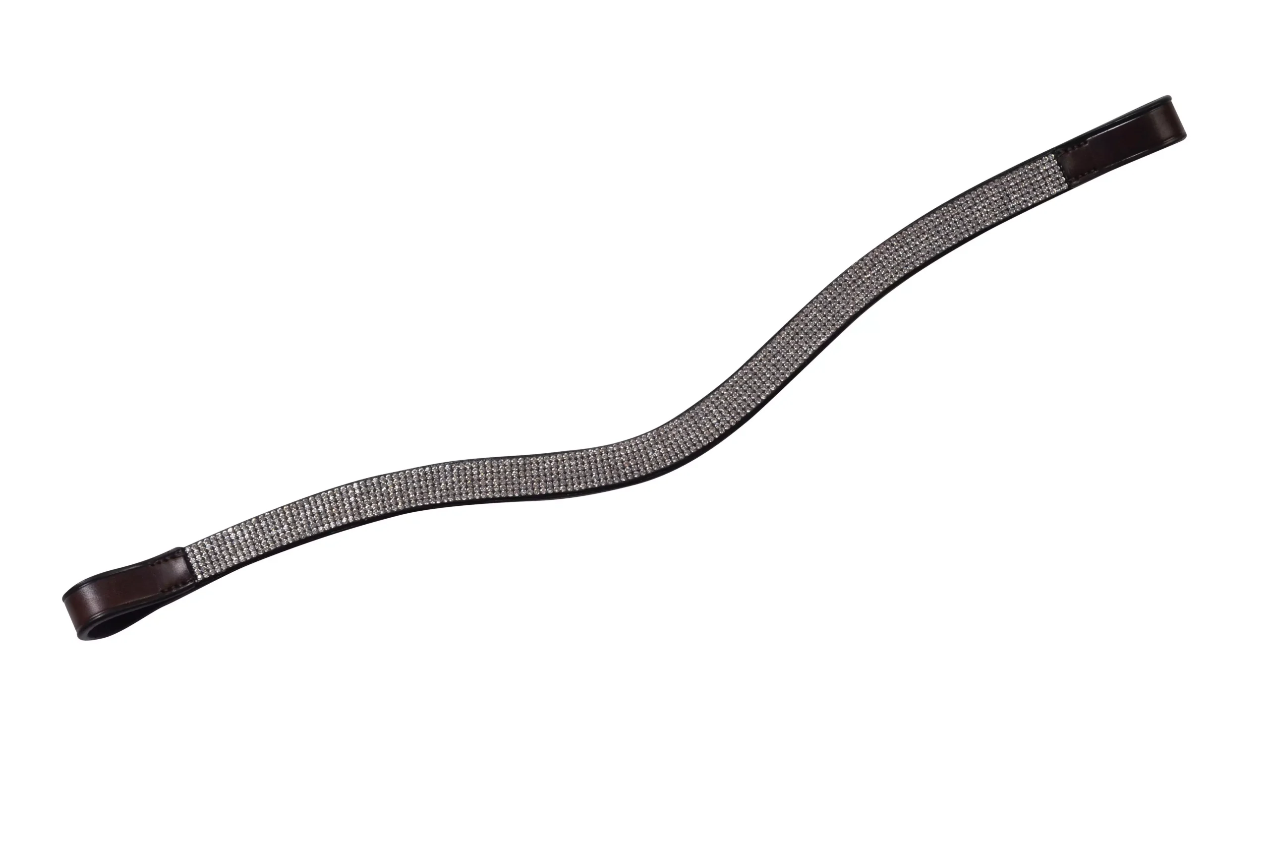 Collegiate Curved Silver Chain Browband 3 Collegiate Curved Silver Chain Browband