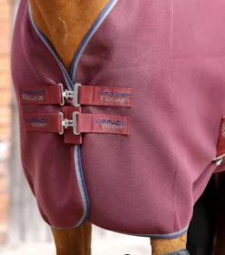 Premier Equine Airflow Cooler Rug -Exquisite Equestrian Equipment Store airflow cooler rug burgundy 3 4 jpg
