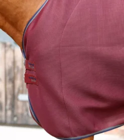 Premier Equine Airflow Cooler Rug -Exquisite Equestrian Equipment Store airflow cooler rug burgundy 4 2 jpg