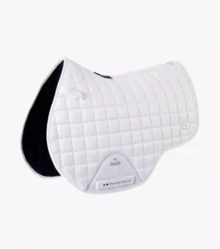 Premier Equine Alberta CC Satin GP/Jump Square 32 Premier Equine Alberta CC Satin GP/Jump Square -Exquisite Equestrian Equipment Store alberta gp jump saddle pad white 1 1 jpg