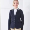 Just Togs Junior Allure Show Jacket -Exquisite Equestrian Equipment Store allure jnr black 1 1 jpg