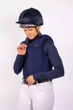 Racesafe Body Protector Cover - One Colour -Exquisite Equestrian Equipment Store bp cover worn 3 jpg