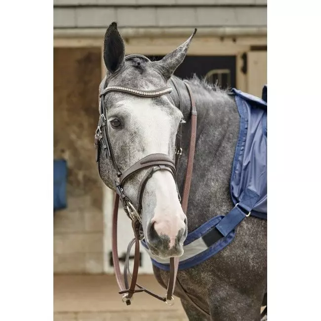 John Whitaker Chicago Perforated Leather Bridle With Bling Browband 8 John Whitaker Chicago Perforated Leather Bridle With Bling Browband - Image 6