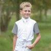 Equetech Boys Waffle Competition Shirt White -Exquisite Equestrian Equipment Store bws wh 1 4 jpg