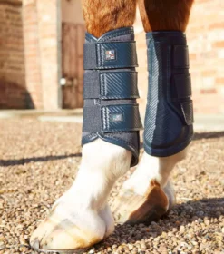 Premier Equine Carbon Air-Tech Single Locking Brushing Boots -Exquisite Equestrian Equipment Store carbon air tech single locking brushing boot navy 1 4 jpg