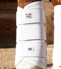 Premier Equine Carbon Air-Tech Single Locking Brushing Boots -Exquisite Equestrian Equipment Store carbon air tech single locking brushing boot white 6 5 jpg
