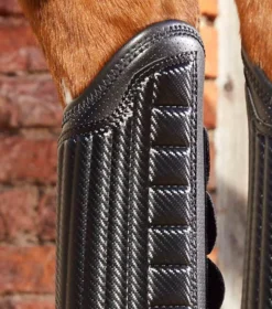 Premier Equine Carbon Tech Air Flex Eventing Boots -Exquisite Equestrian Equipment Store carbon tech air flex eventing boots black hind 4 3 jpg