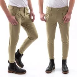 John Whitaker Clayton Men's Breeches With Grip Knee -Exquisite Equestrian Equipment Store clayton khaki sq 1300x1300 4 jpg