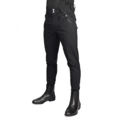 John Whitaker Clayton Men's Breeches With Grip Knee -Exquisite Equestrian Equipment Store clayton mens black 1000x1000 4 jpg