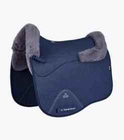 Premier Equine Close Contact Airtechnology Shockproof Wool European Saddle Pad Dressage Square -Exquisite Equestrian Equipment Store close contact airtechnology shockproof european merino wool half lined dressage square navy 1 1 jpg