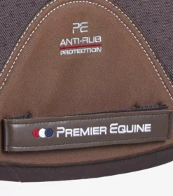 Premier Equine Close Contact Airtechnology Shockproof Wool Saddle Pad - GP/Jump Square Brown/Brown Wool -Exquisite Equestrian Equipment Store close contact airtechnology shockproof european merino wool half lined gpjump square brown 5 1 jpg