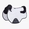 Premier Equine Close Contact Airtechnology Shockproof Wool Saddle Pad - GP/Jump Square White/Black Wool -Exquisite Equestrian Equipment Store close contact airtechnology shockproof european merino wool half lined gpjump square white black wool 1 1 jpg