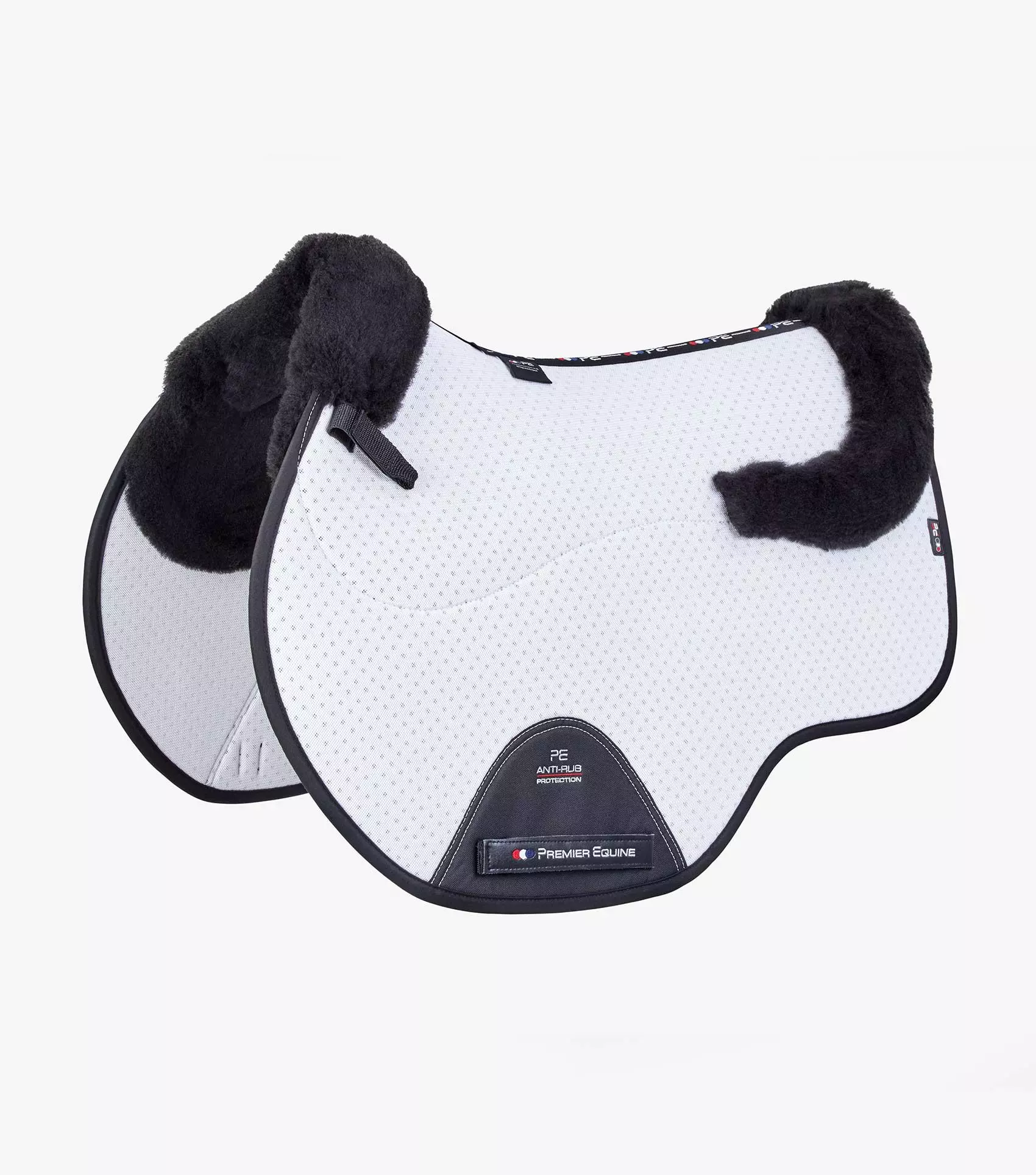 Premier Equine Close Contact Airtechnology Shockproof Wool Saddle Pad - GP/Jump Square White/Black Wool 3 Premier Equine Close Contact Airtechnology Shockproof Wool Saddle Pad - GP/Jump Square White/Black Wool