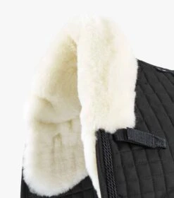 Premier Equine Close Contact Merino Wool European Saddle Pad - Dressage Square -Exquisite Equestrian Equipment Store close contact merino wool european half lined dressage square black natural 3 1 1
