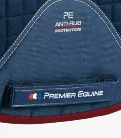 Premier Equine Close Contact Merino Wool European Saddle Pad - GP/Jump Square -Exquisite Equestrian Equipment Store close contact merino wool european half lined gp jump square navy burgundy 5 1 jpg