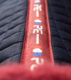 Premier Equine Close Contact Merino Wool European Saddle Pad - GP/Jump Square -Exquisite Equestrian Equipment Store close contact merino wool european half lined gp jump square navy burgundy 6 1 jpg