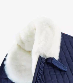 Premier Equine Close Contact Merino Wool European Saddle Pad - GP/Jump Square -Exquisite Equestrian Equipment Store close contact merino wool european half lined gp jump square navy natural 3 1 jpg