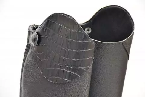 Rhinegold De-Luxe Leather Riding Boots With Mock Croc Trim 22 Rhinegold De-Luxe Leather Riding Boots With Mock Croc Trim - Image 20