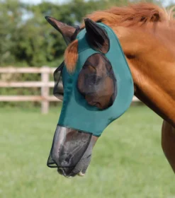 Premier Equine Comfort Tech Lycra Fly Mask Xtra -Exquisite Equestrian Equipment Store comfort tech xtra lycra fly mask green 1 2 jpg