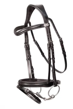Henry James Comfort Flash Bridle -Exquisite Equestrian Equipment Store comfortflashblackangled 3168x 3 1 3 jpg