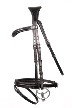 Henry James Comfort Flash Bridle -Exquisite Equestrian Equipment Store comfortflashblackside 3168x 2 jpg