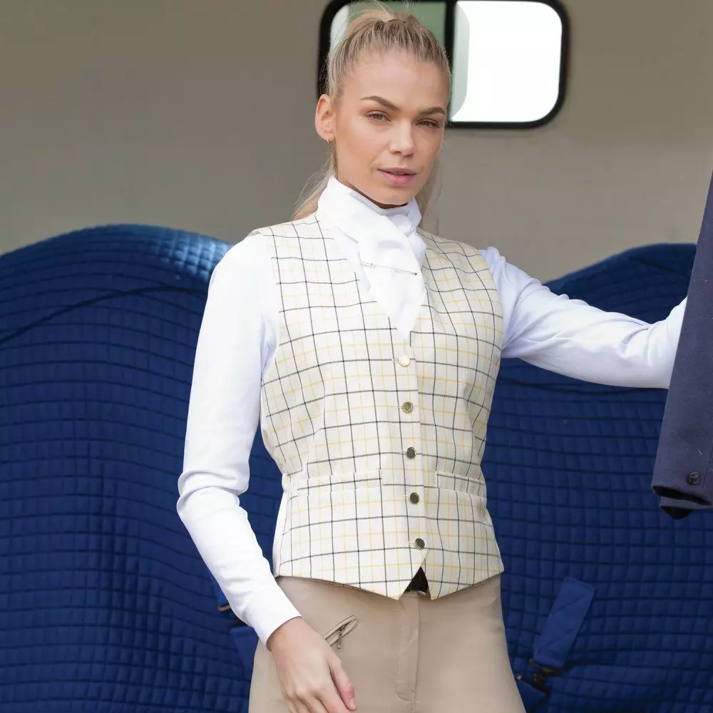 Equetech Classic Tattersall Check Waistcoat 12 Equetech Classic Tattersall Check Waistcoat - Image 10