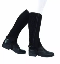 Dublin Easy-Care Half Chaps Adults -Exquisite Equestrian Equipment Store dublin easy care half chaps black 5 jpg