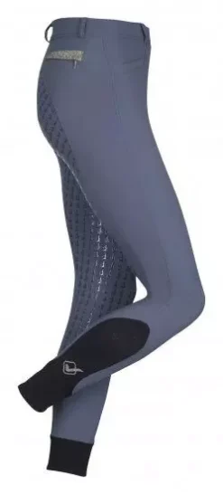 LeMieux Dynamique Full Seat Breech -Exquisite Equestrian Equipment Store dynamique full seat breech ice grey side 4 jpg