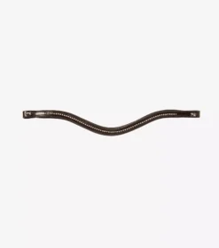 Premier Equine Elaborare Shaped Diamante Browband -Exquisite Equestrian Equipment Store elaborare shaped diamante browband brown leather 2 3 jpg