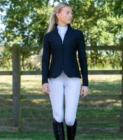 Premier Equine Finio Ladies Competition Show Jacket -Exquisite Equestrian Equipment Store finio competition jacket black 2 3 jpg
