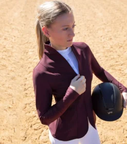 Premier Equine Finio Ladies Competition Show Jacket -Exquisite Equestrian Equipment Store finio competition jacket wine 2 2 jpg
