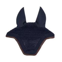 Kentucky Horsewear Kentucky Wellington Leather Fly Veil - Soundless -Exquisite Equestrian Equipment Store fly veil wellington leather dark navy 1 png
