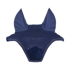 Kentucky Horsewear Kentucky Wellington Velvet Pearls Fly Veil -Exquisite Equestrian Equipment Store fly veil wellington velvet pearls navy 1 png