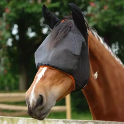 Equilibrium Field Relief Midi Fly Mask (With Ears) -Exquisite Equestrian Equipment Store fr midi with ears black square web 2 jpg