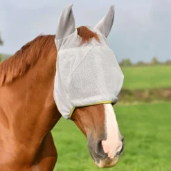Equilibrium Field Relief Midi Fly Mask (With Ears) -Exquisite Equestrian Equipment Store fr midi with ears grey square web 2 jpg