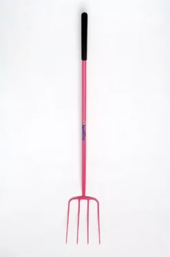 Fyna-lite Hi-Strength Manure Fork 4 Prong - D, T & Long Handles Available -Exquisite Equestrian Equipment Store fyna lite hi strength manure fork 4 prong long pink jpg