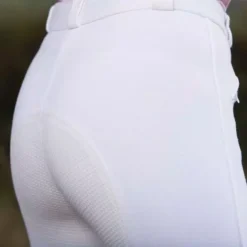 Equetech Grip Seat Breeches -Exquisite Equestrian Equipment Store gsb close white 3 jpg